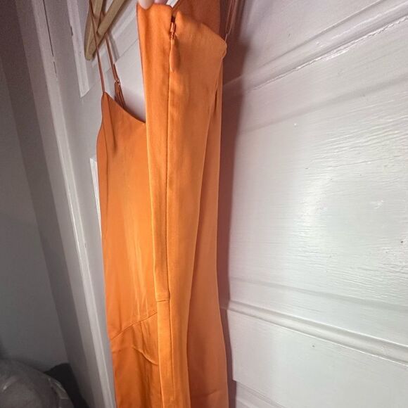 Lita | NWTs Silk Slip Dress in Orange Size Medium - Picture 7 of 11